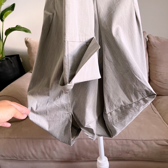 Vince Structured Shirt Dress Button Up Gray - Picture 6 of 10